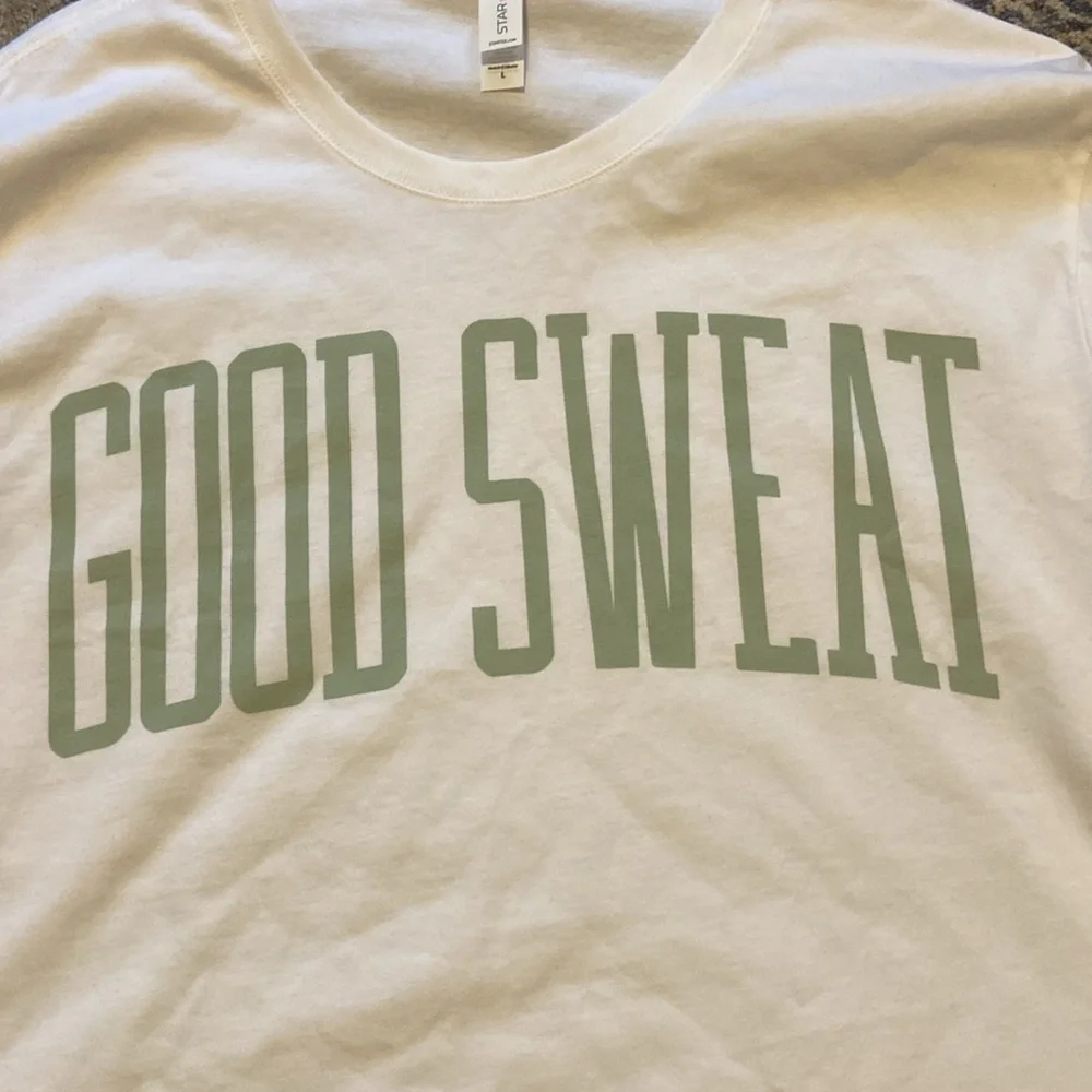 GOOD SWEAT LS CROP DESERT SAGE SIZE LARGE - Picture 3 of 7